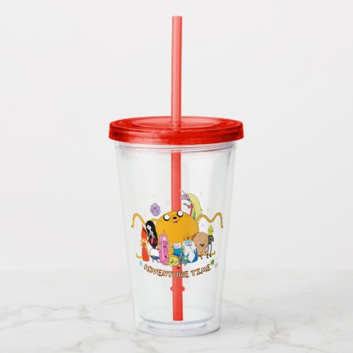 Adventure Time  Large Jake Group Graphic Acrylic Tumbler