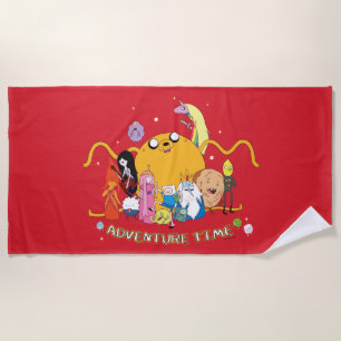 Adventure Time Large Jake Group Graphic Beach Towel