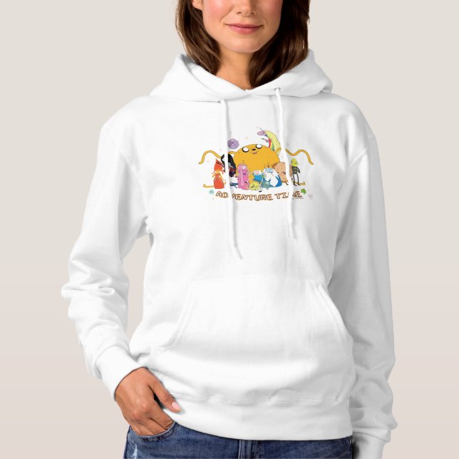 Adventure Time | Large Jake Group Graphic Hoodie (Front)