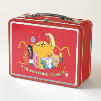 Adventure Time | Large Jake Group Graphic Metal Lunch Box