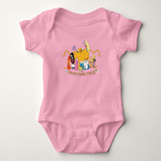 Adventure Time | Large Jake Group Graphic T-Shirt Baby Bodysuit