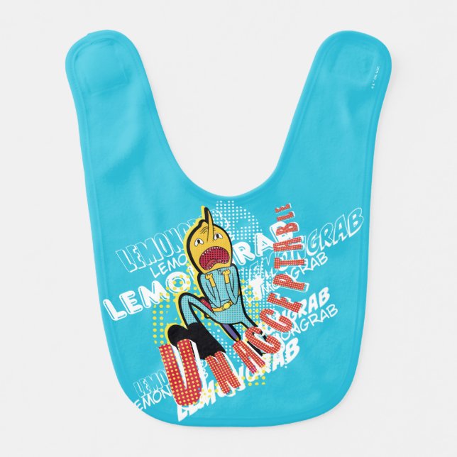 Adventure Time | Lemon Grab "UNACCEPTABLE" Baby Bib (Front)