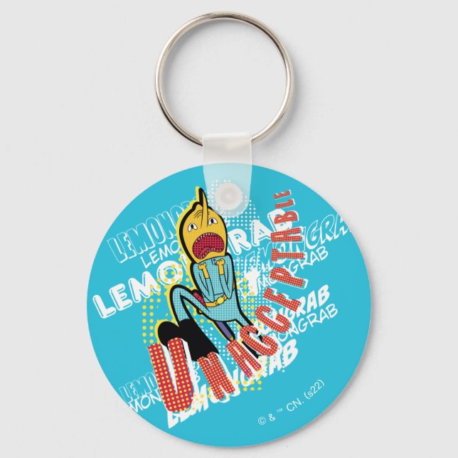 Adventure Time | Lemon Grab "UNACCEPTABLE" Keychain (Front)