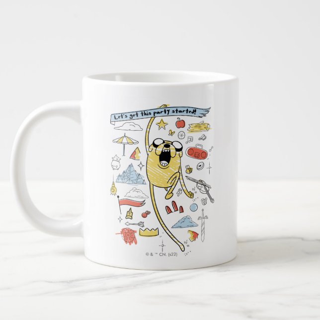 Adventure Time | "Party" Jake Sketch Giant Coffee Mug (Left)