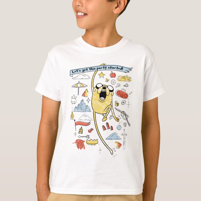 Adventure Time | "Party" Jake Sketch T-Shirt (Front)