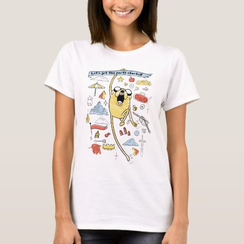 Adventure Time  Party Jake Sketch T_Shirt