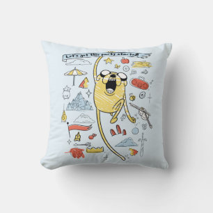 Adventure Time   "Party" Jake Sketch Throw Pillow