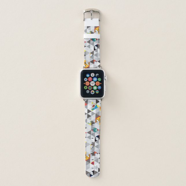 Adventure Time | Triangular Character Pattern Apple Watch Band (Front)