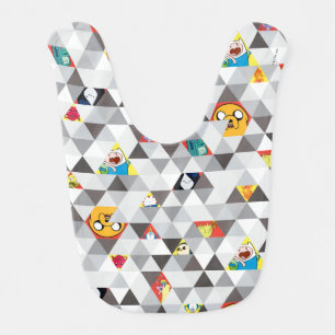 Adventure Time Triangular Character Pattern Baby Bib