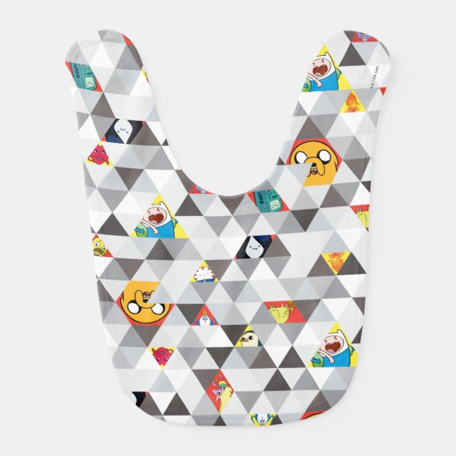 Adventure Time | Triangular Character Pattern Baby Bib (Front)