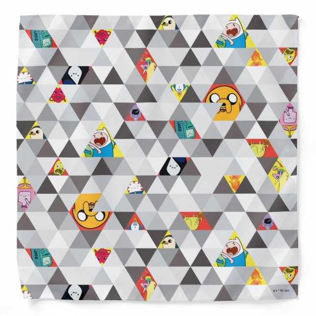 Adventure Time | Triangular Character Pattern Bandana (Front)