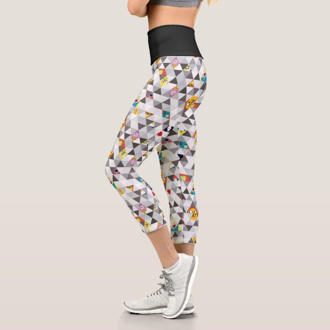 Adventure Time | Triangular Character Pattern Capri Leggings (Left)