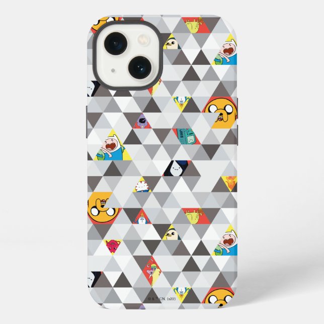 Adventure Time | Triangular Character Pattern Iphone Case (Back)