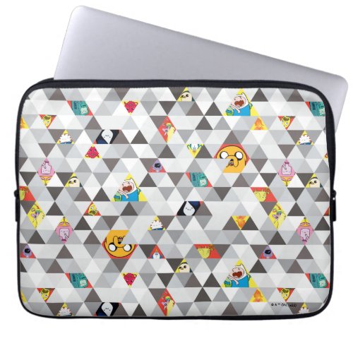Adventure Time  Triangular Character Pattern Laptop Sleeve