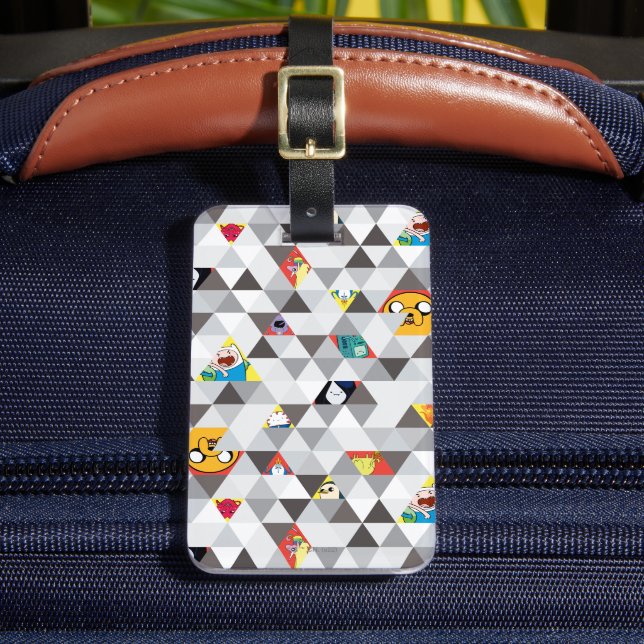 Adventure Time | Triangular Character Pattern Luggage Tag (Front Insitu 2)