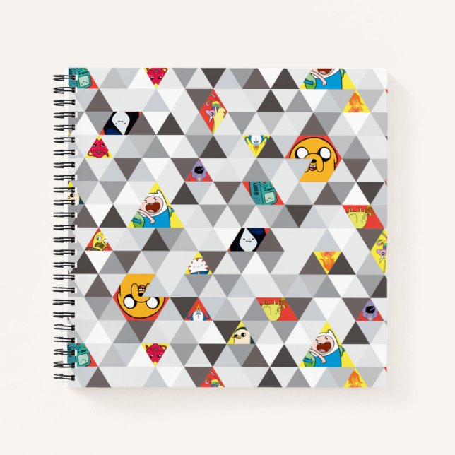 Adventure Time | Triangular Character Pattern Notebook (Front)