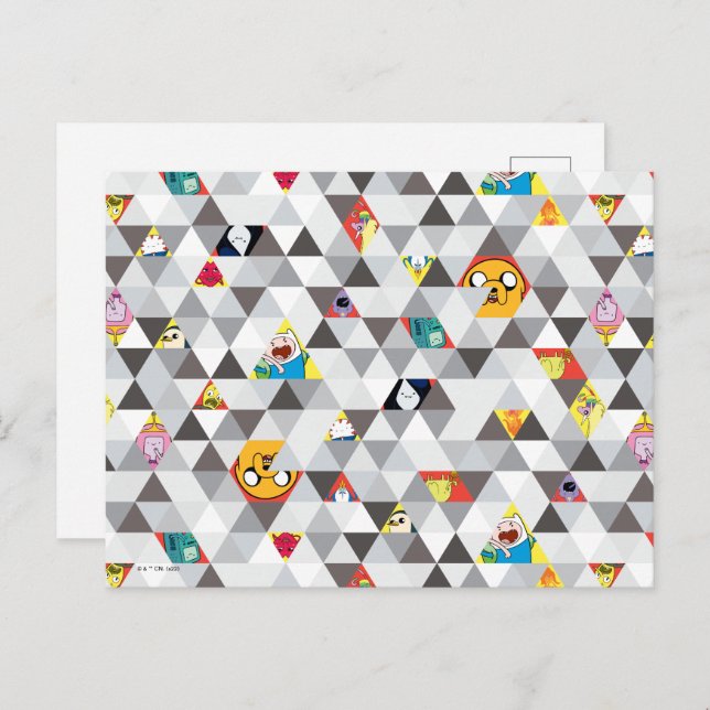 Adventure Time | Triangular Character Pattern Postcard (Front/Back)