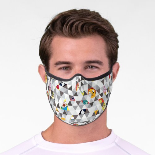 Adventure Time  Triangular Character Pattern Premium Face Mask
