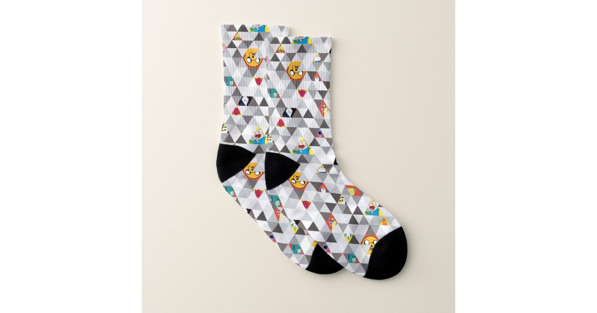 Adventure Time | Triangular Character Pattern Socks | Zazzle