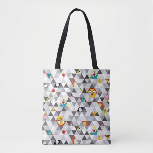 Adventure Time  Triangular Character Pattern Tote Bag