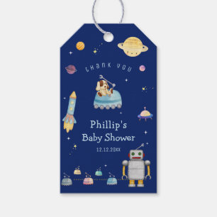 Adventure Toys Robot Boy Outer Space Baby Shower Gift Tags