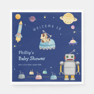 Adventure Toys Robot Boy Outer Space Baby Shower Napkins