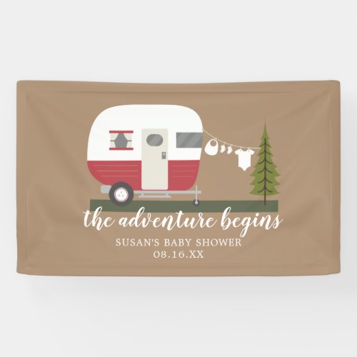 Adventure Trailer Camper Neutral Baby Camper Banner