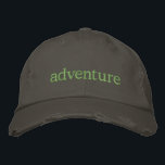 Adventure Travel and Nature Lover Text Design Embroidered Baseball Cap<br><div class="desc">Simple text design for travel and adventure lovers.</div>