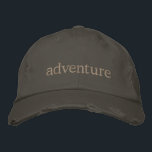 Adventure Travel and Nature Lover Text Design Embroidered Baseball Cap<br><div class="desc">Simple text design for travel and adventure lovers.</div>