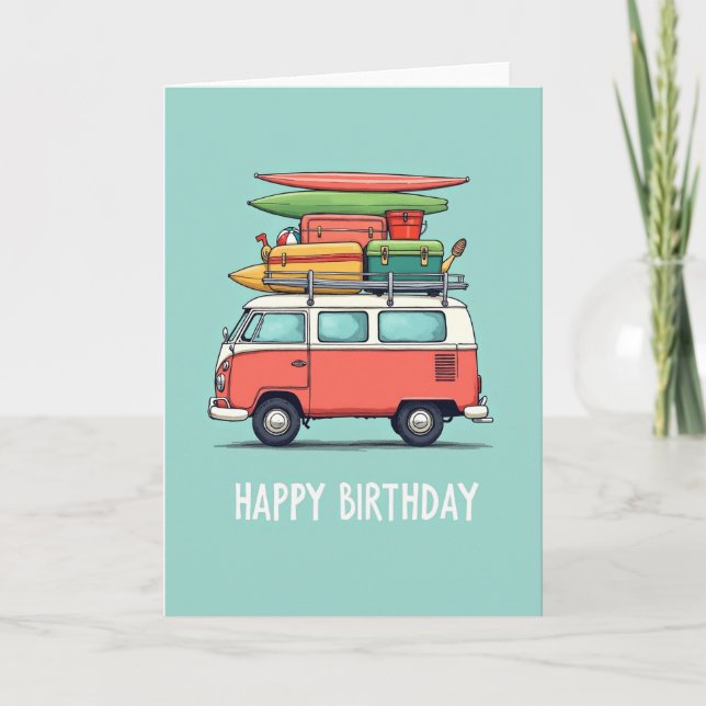 Adventure Travel Birthday Card (Front)