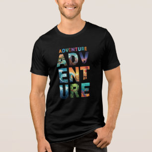 Adventure Travel Hiking Nature Exploration Graphic Tri-Blend Shirt