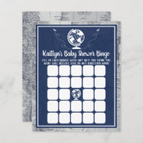 Adventure Travel Map Baby Shower Bingo