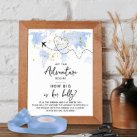 Adventure Travel Map Baby Shower Game