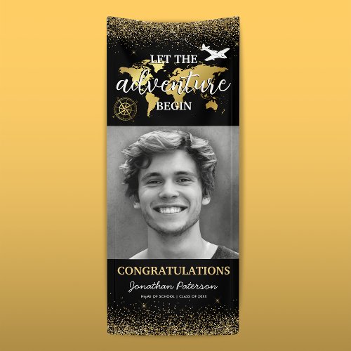 Adventure Travel Themed Graduation Party Banner