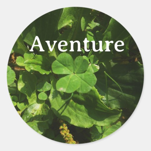 Adventure Trimmer with Four Leaves Classic Round Sticker