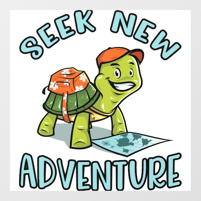 Adventure Turtle Wall Decal (Front)