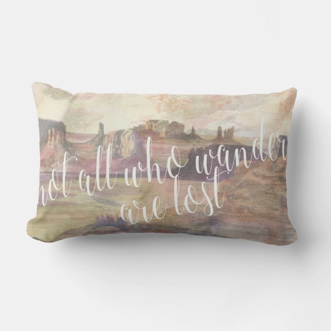 Adventure Typography IV Lumbar Pillow (Front)
