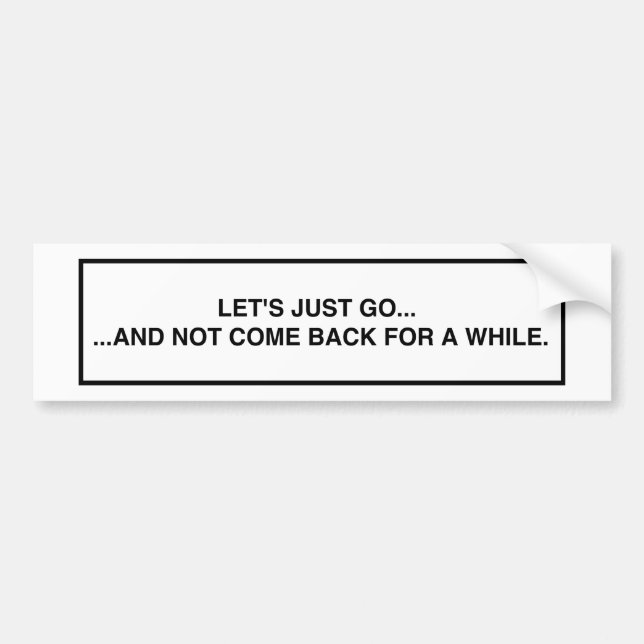 Adventure Typography Travel Quote Bumper Sticker (Front)