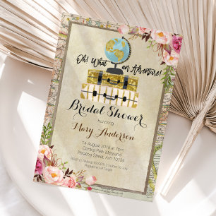 Adventure Vintage Bridal Shower Invitation