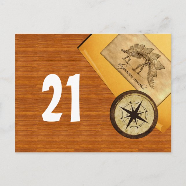 Adventure Wedding Table Number Postcard (Front)