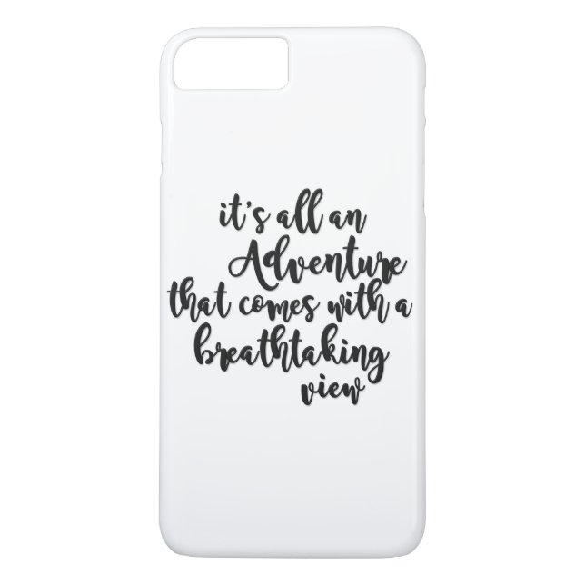 adventure with a breathtaking view black white Case-Mate iPhone case (Back)