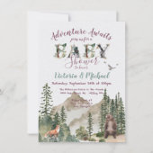Adventure Woodland mountain forest Baby Shower Invitation (Front)