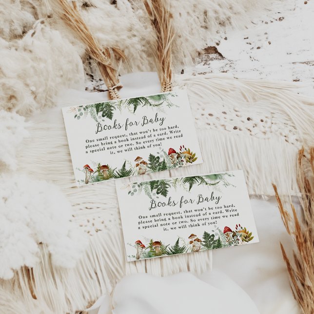 Adventure Woodland Mushroom Baby Boy Shower Enclosure Card (Creator Uploaded)