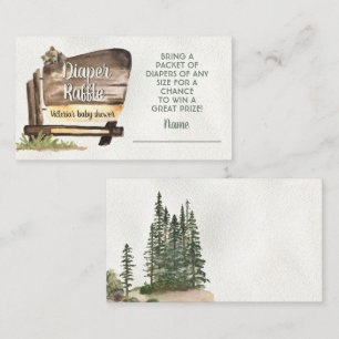 Adventure woodland National Forest Diaper Raffle E Enclosure Card