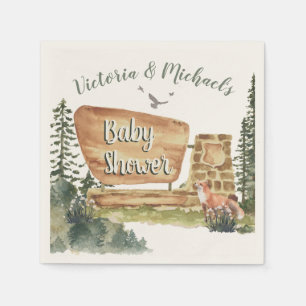 Adventure Woodland National Park Baby Shower Napkins