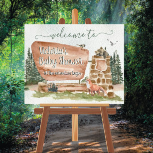 Adventure Woodland National Park Baby Welcome Sign