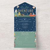 Adventure Woodland & Predictions Boy Baby Shower All In One Invitation (Inside)