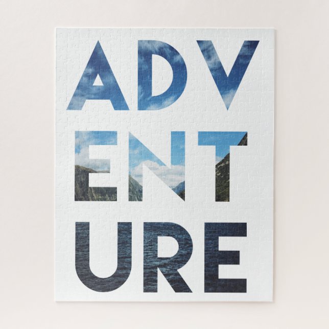 Adventure Word Art Travel Photography Jigsaw Puzzle (Vertical)