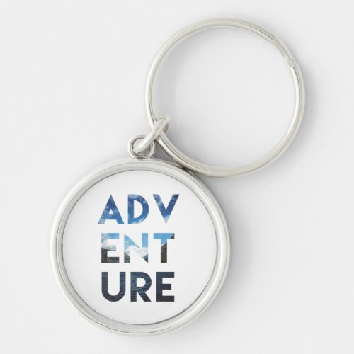 Adventure Word Art Travel Photography Keychain