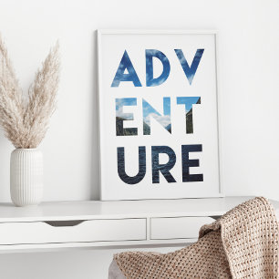 Adventure Word Art Travel Photography Poster